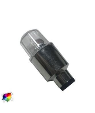 GloboStar® 115205 Βαλβίδες LED με Μπαταρία 3xLR1130 Αυτοκινήτου - Μοτοσυκλέτας - Ποδηλάτου Σετ 2 Τεμ. σε Blister RGB